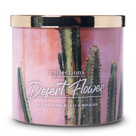 Colonial Candle Desert Flower Scented Jar Candle, Desert Collection, Ivory, 3 Wick, 14.5 oz