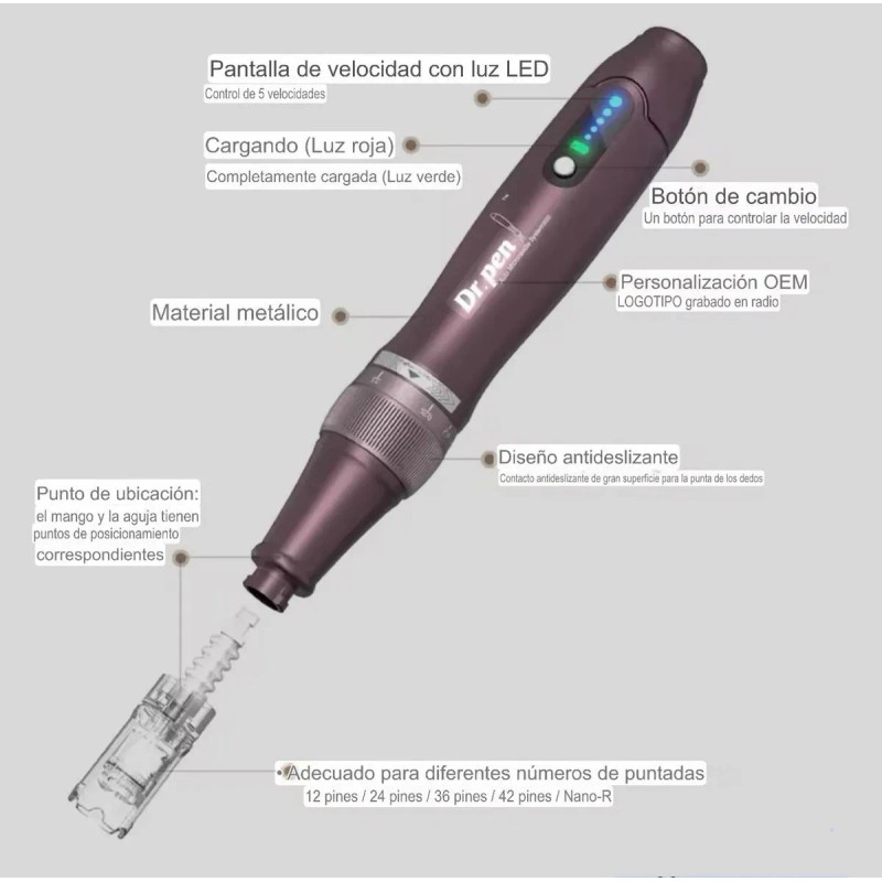 Dr Pen A10 Dermapen ltima Tecnologa Inalmbrico 30 Rep Producto