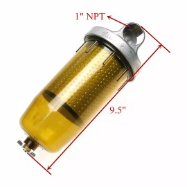 leizedong26 496-3/4 Goldenrod Water Block Fuel Tank Filter with 1" NPT Cap