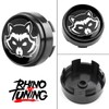 4 X 66.5 mm Black Raccoon ABS plastic Wheel Center