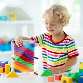 Pin Art Toy, 3D Pin Art Impression Toy Colorful Pin Art 3d Pin Sculpture for Adults Children Home Office Decoration