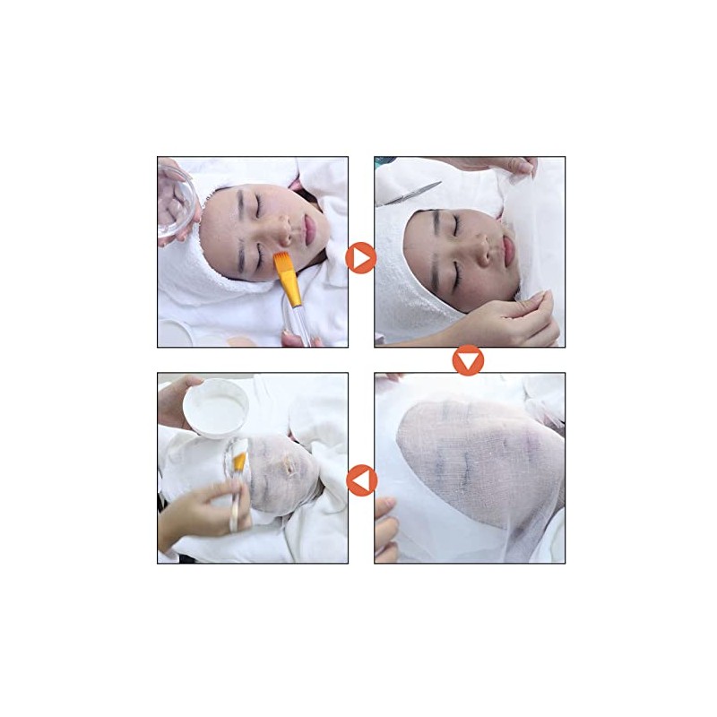 100 Uds MáScara Facial de Gasa, Hoja Papel Facial Gasa