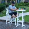 nalone 40" Outdoor Bar Table, All Weather HDPE Bar Height