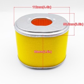 YGQ AFZE30 Air Filter Compatible with Honda GX340 GX 390 11HP 13HP Engine 17210-ZE3-505 17210-ZE3-010 Air Filter Lawn Mower with Spark Plug F6RTC