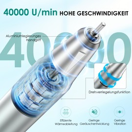 HOMEASY Nail Cutter Electric Professional Manicure Pedicure Set 16 in 1 Nail File 40000 rpm Portable Cutter for Gel Nails with LCD Display F/R Rotation Direction Purple Blue White