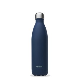 Qwetch - Thermosflasche, Marineblau, 750 ml – 24 Stunden kalt und 12 Stunden warm – wasserdicht, BPA-frei & wiederverwendbar – Isolierflasche für Sport, Reisen, Büro