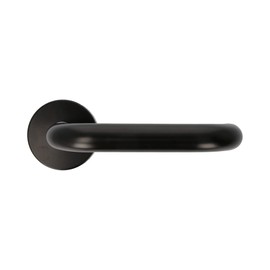 Amig - Door Handle Set with Inner Rosette for Doors | Model 3RX | Diameter 53 mm | 8 mm Square | Elegant and Simple Design | Stainless Steel Black