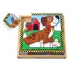 Melissa & Doug Pets Wooden Cube Puzzle With Storage Tray