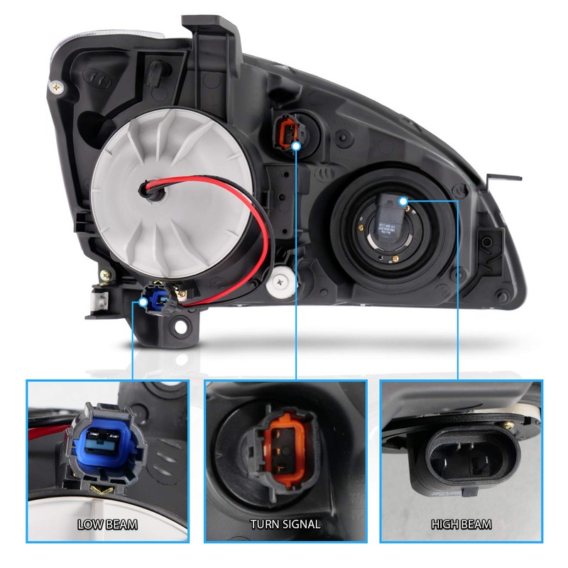 AmeriLite For 2005-2006 Altima Halogen Sedan Model Crystal Chrome Replacement