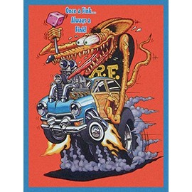 American Collectibles Once a Fink Always a Fink, Rat Fink, Big Daddy Ed Roth, Retro Greaser Hot Rodder Metal Sign