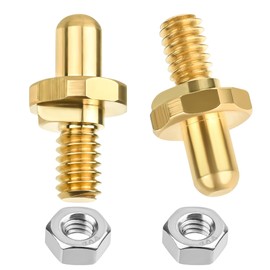 2 Pack 70332 Grill Door Hinge Pin Replacement for Weber Genesis Spirit Summit Series Grills Adjustable Hinge Bolts & Nuts Anti-Rust& Chrome Plated