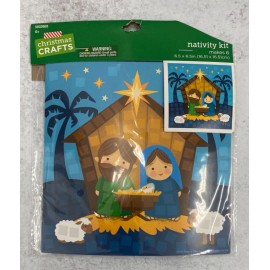 Brother Sister Design Studio Pack of 6 Nativity Mosaic craft Sunday school teacher Supply Christmas activity