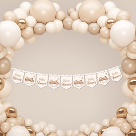 Pink Bee Parties Teddy Themed 'BABY SHOWER' Pennant Banner - 9 Flag