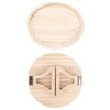 Clip On Tray Natural Bamboo 9.8in Round Home Couch Sofa
