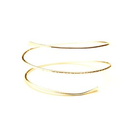 A-yeite Arm Cuff Layered Arm Bracelet Gold Plated Minimalist Upper Arm Cuff Bracelet Bangle Adjustable Open Armband Wrist Bracelet Armlet Summer Jewelry for Women
