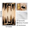 3PCS Wild Animal Deer Moose Bear Forest Camping Kitchen Towel