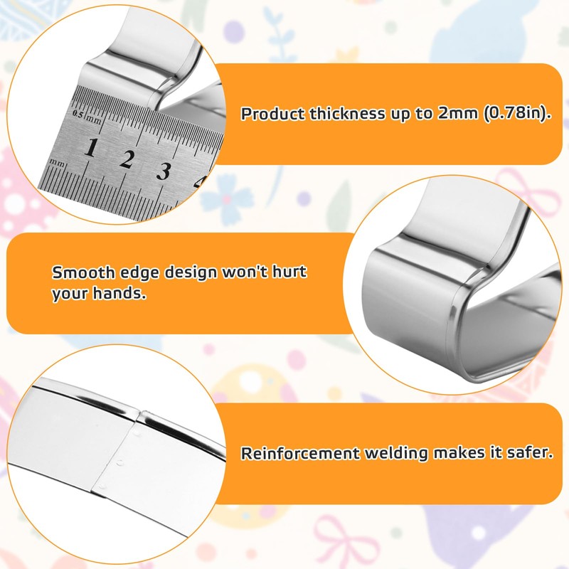 Easter cookie cutters, 12 pieces, Easter cookie cutters, rabbit, chick,