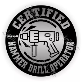 Unbranded/Generic 3pcs Hammer Drill Operator Hard Hat Stickers Funny Decals Safety Helmet Foreman