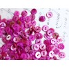 12 Diminutive Hot Pink Mother of Pearl Buttons ~ under