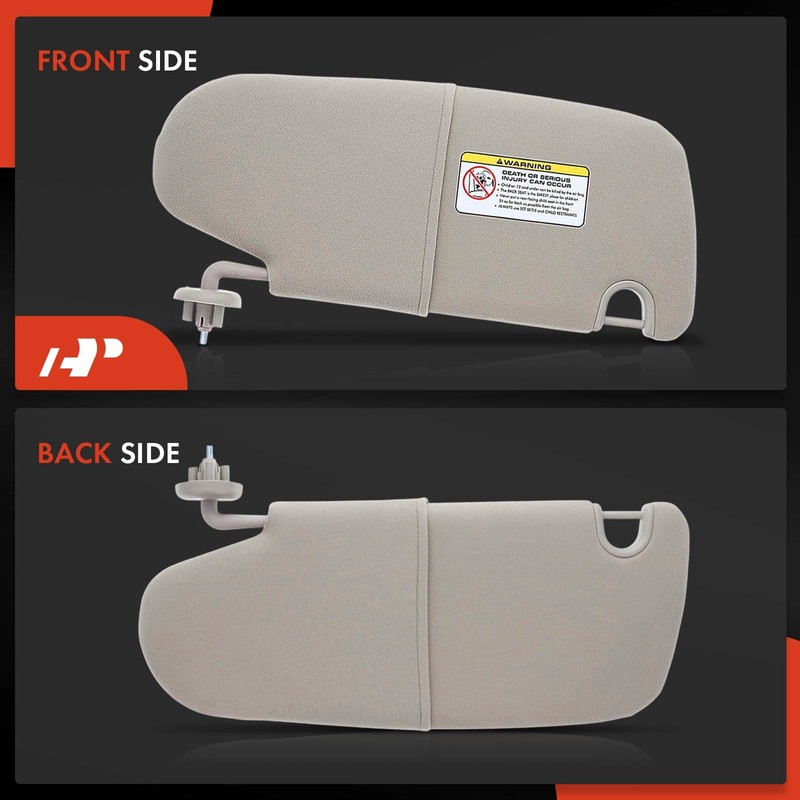 A-Premium Left Driver Side Sun Visor without Mirror - Compatible