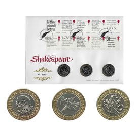 2016 William Shakespeare BUNC £2 pound coin set and Stamp Cover - First Day Cover