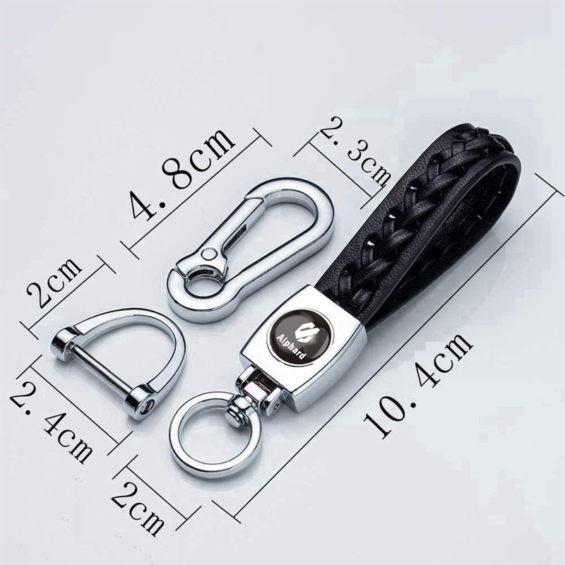 [InnoWave] Keychain, Compatible Alphard Genuine Leather Car Key Chain, Car