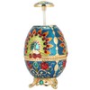 Toothpick Holder Retro Metal Peacock Egg Shape Portable Multifunctional Storage