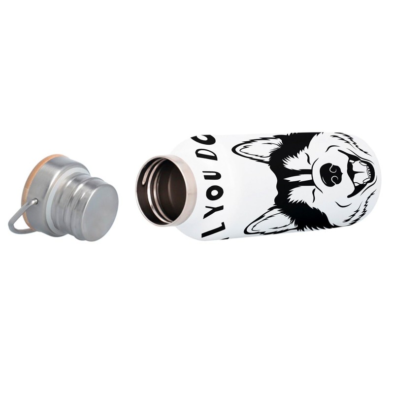 Edelstahl Thermo Isolierte Trinkflasche - Howl You doing ? Dog