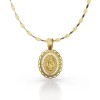Medalla Virgen De Guadalupe Cadena 50cm De Oro 10k Italiano