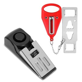 2Pcs Door Jammer Set, Hotel Lock Travel Safety, Portable Door Security Device for Home & Travel