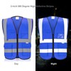 WORCBGIO Reflective Safety Vest with Pockets High Visibility Sliver Strip