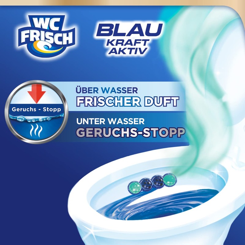 WC 'Fresh Active Blue Chlorine Pack, (Pack of 5 x