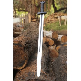 Stainless Steel Viking Sword Customized with Leather Sheath (Fully Functional/Battle Ready Sword) Cosplay Kingdom