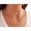 Sterling Silver Pearl Choker Necklace, Handmade with 3 Round Pink