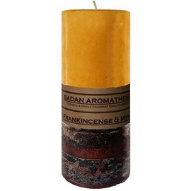 Badan Frankincense & Myrrh Scented Pillar Candle (4"x9.5" Round) Extra Tall …