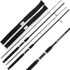 2 X NGT 6FT STALKER BLACK CARP FISHING ROD 2PC