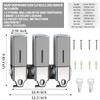 prosfalt 3 x 500ml per Cup Wall Mounted Manual Soap