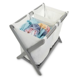 Bassinet Stand Hamper Insert Compatible with UPPAbaby Bassinet Stands, 2 pack, Dual Compartment and Carry Handles (bassinet stand is not included)