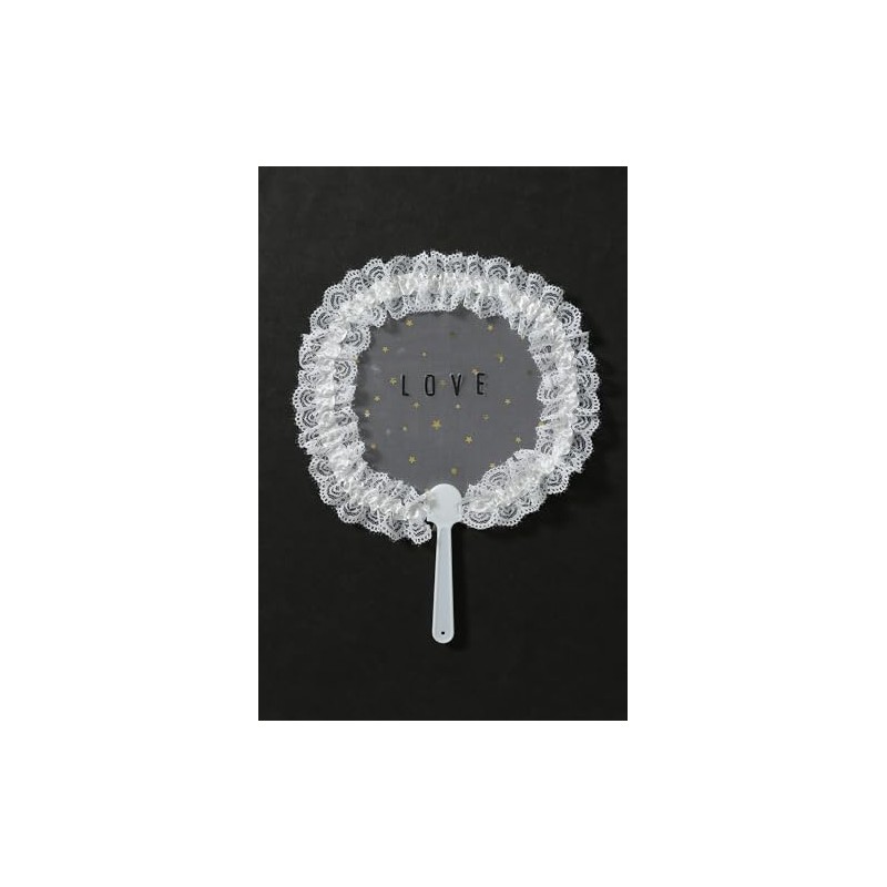 Artec 18333 Transparent Fan, White Pattern, Crafts, Crafts, Crafts, Miscellaneous