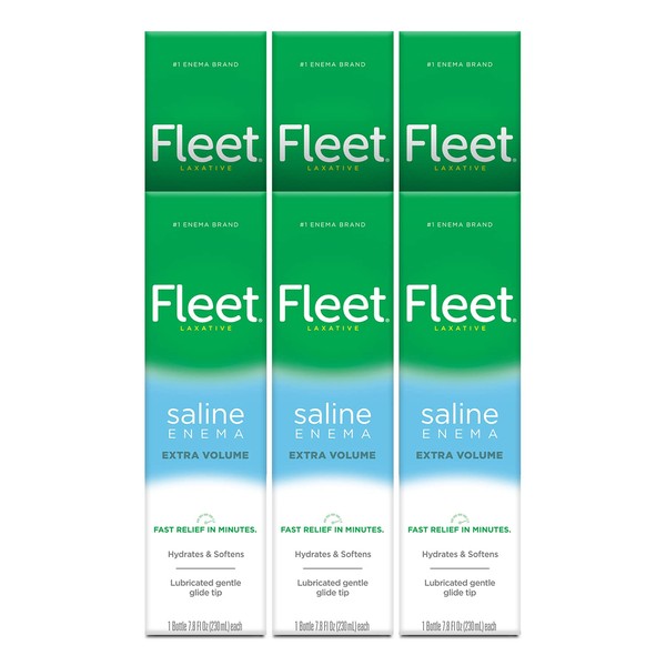 Fleet Laxative Saline Enema, 7.8 Fl Oz (Pack of 6)