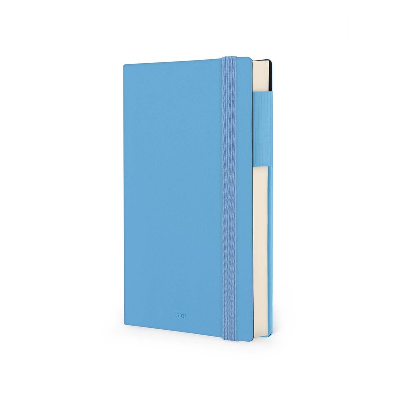 Legami - Daily Diary Medium 2026, Retro Blue, 12 Months,
