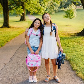 Wildkin ECO rPET Insulated Kids Lunch Box – Durable, Reusable, Portable for School & Travel - Pink Floral