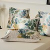 YASMENG Satin Bed Linen 135 x 200 cm Leaves Motif