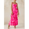 PRETTYGARDEN Maxi Dresses for Women 2025 Summer Tiered Floral Beach