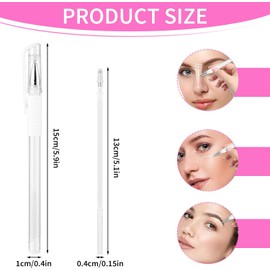 TIESOME Rotuladores Para Microblading De Cejas, 2 Unidades, Herramientas Para Marcar La Posición Del Maquillaje De Cejas, Plantilla Para Mapeo De Cejas Con 4 Recambios De Repuesto (Blanco).