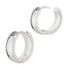 NKlaus Silver Pair Genuine 925 Sterling Silver Folding Hoop Earrings