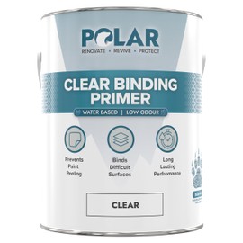 Polar Clear Binding Primer - 84 Fl Oz - High-Adhesion Primer for Drywall, Plaster, Cement, Stucco & Wood - Interior & Exterior Clear Base Coat & Paint Prep