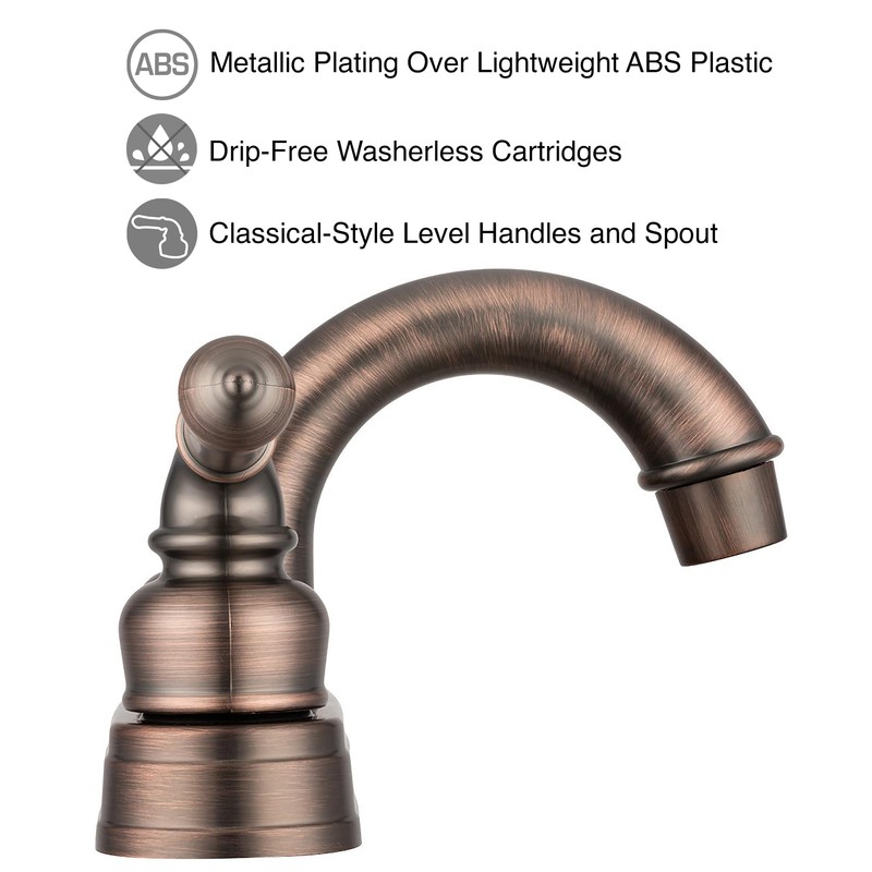 Dura Faucet DF-PL620C-ORB RV Bathroom Sink Faucet - Smooth Turning