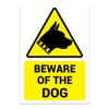 BEWARE OF THE DOG’ WARNING SIGN. TOUGH, DURABLE AND RUST-PROOF