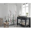 Tropik Home Colourful Extra Long Narrow Width Fabric Shower Curtain